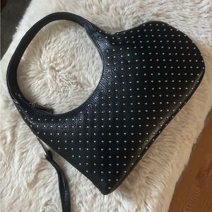 Aimee Kestenberg Black Studded Hobo Bag